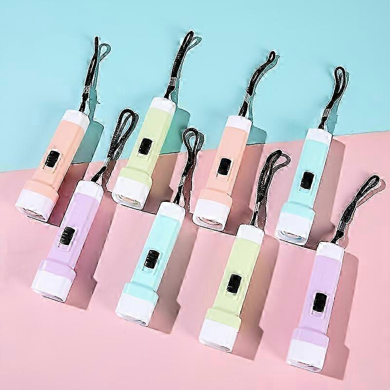 24pcs Mini Flashlight Multicolor LED Lightweight Handheld Flashlight with Lanyard 26s
