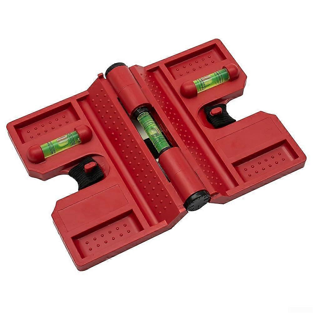 Magnetic Post Level with Adjustable 90° Angle and 3 Bubble Vials for Precise Pipe Leveling