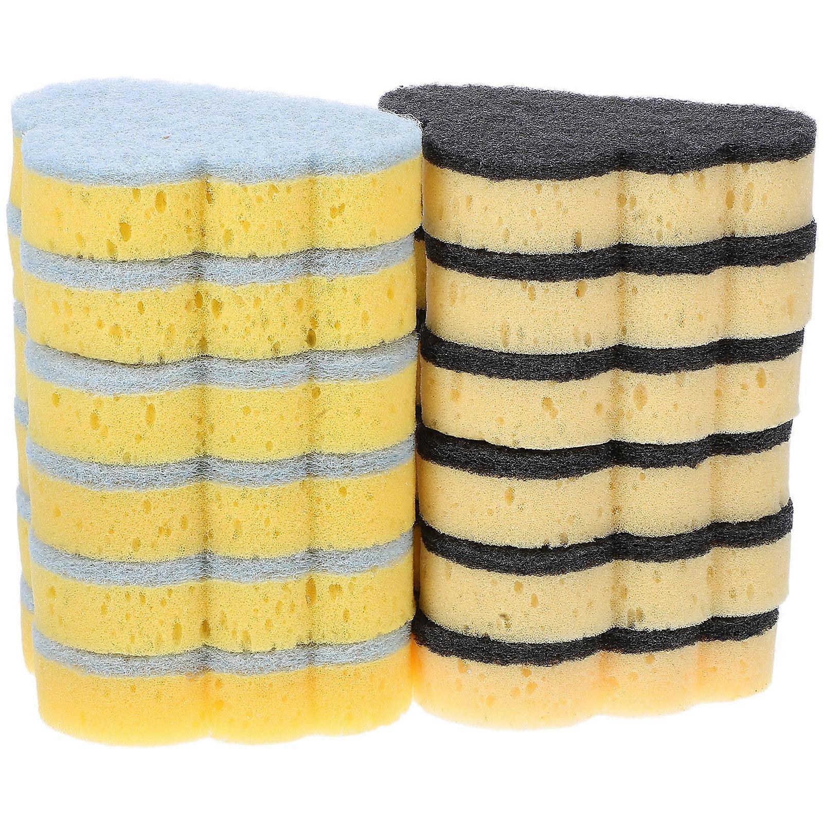 Cleaning Sponge Shaped for Cleaning 12Pcs Blue Practical Set