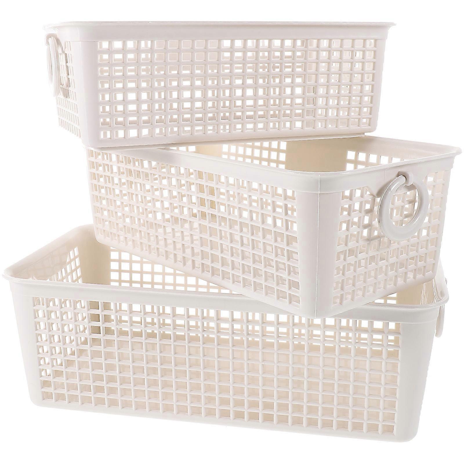 Storage Basket PP Material Basket for Storage Use 3Pcs Desktop Set