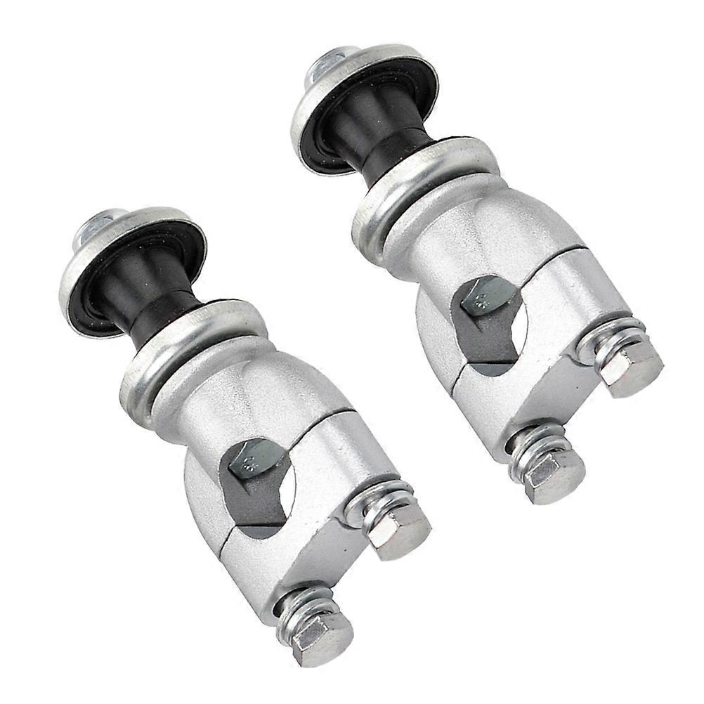 Motorcycle Handlebar Riser for Comfortable Riding 4Pcs Silver Alloy Clamp Set