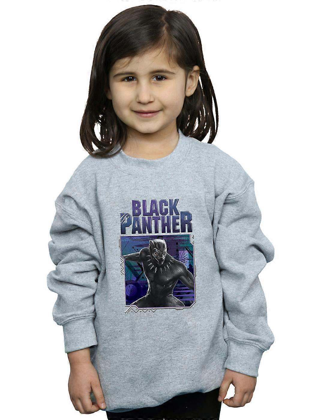 Marvel Mädchen Black Panther Tech Abzeichen Sweatshirt