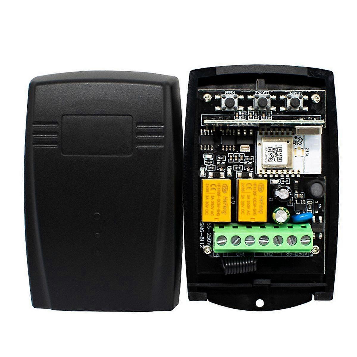 Tuya ZIGBEE 220V 85-250V Universal Garage Door Opener 2CH 433 Receiver Fixed Rolling Code Controller