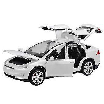 Diecast Metal Toy Car 1:32 Scale for Tesla SUV Model with LED Lights and Sounds