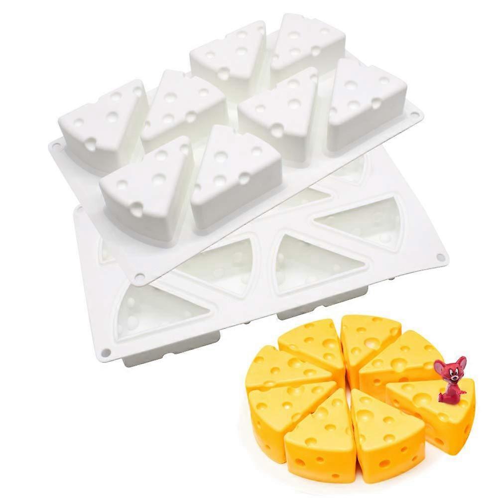 Silicone Cake Mold 3D Mousse Bakeware with 8 Cavities Large Cheese Shape Heat Resistant