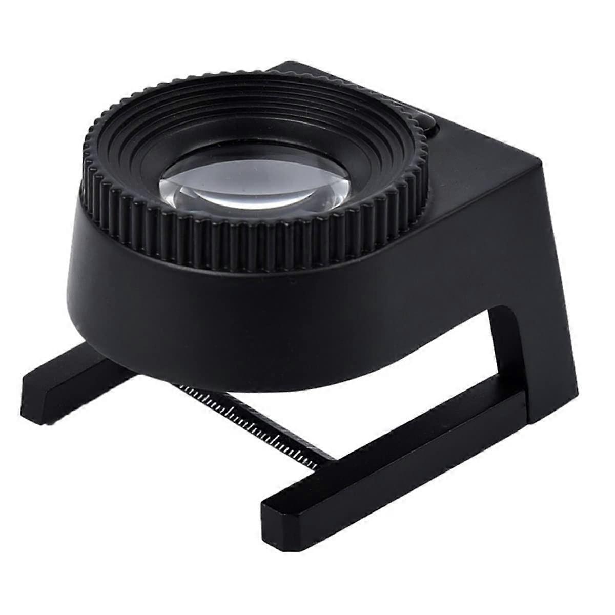 LED Magnifying Glass 15X Dual Lens with Scale Tabletop Microscope Magnifier 3 LED Light