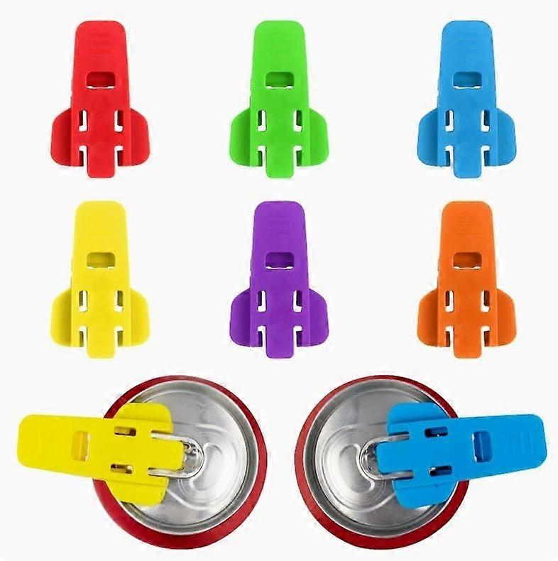 Can Opener Clips 6 Pack MultiColor Plastic Beverage Tab Opener with Ergonomic Rocket Design