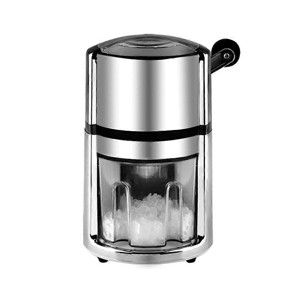 Manual Ice Crusher Quick Crushing for Smoothies and Cold Drinks Silvery Handheld ABS