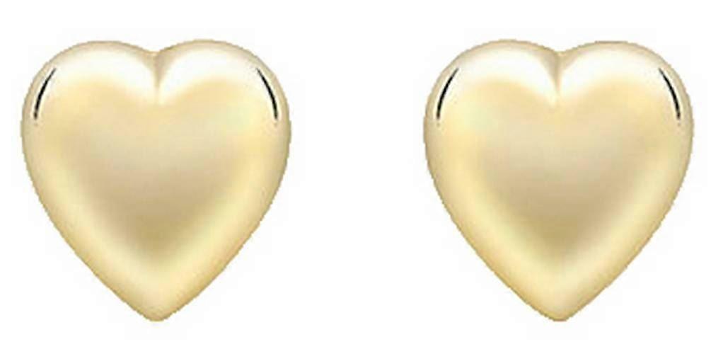 KJ Beckett Heart Stud Earring - Yellow Gold