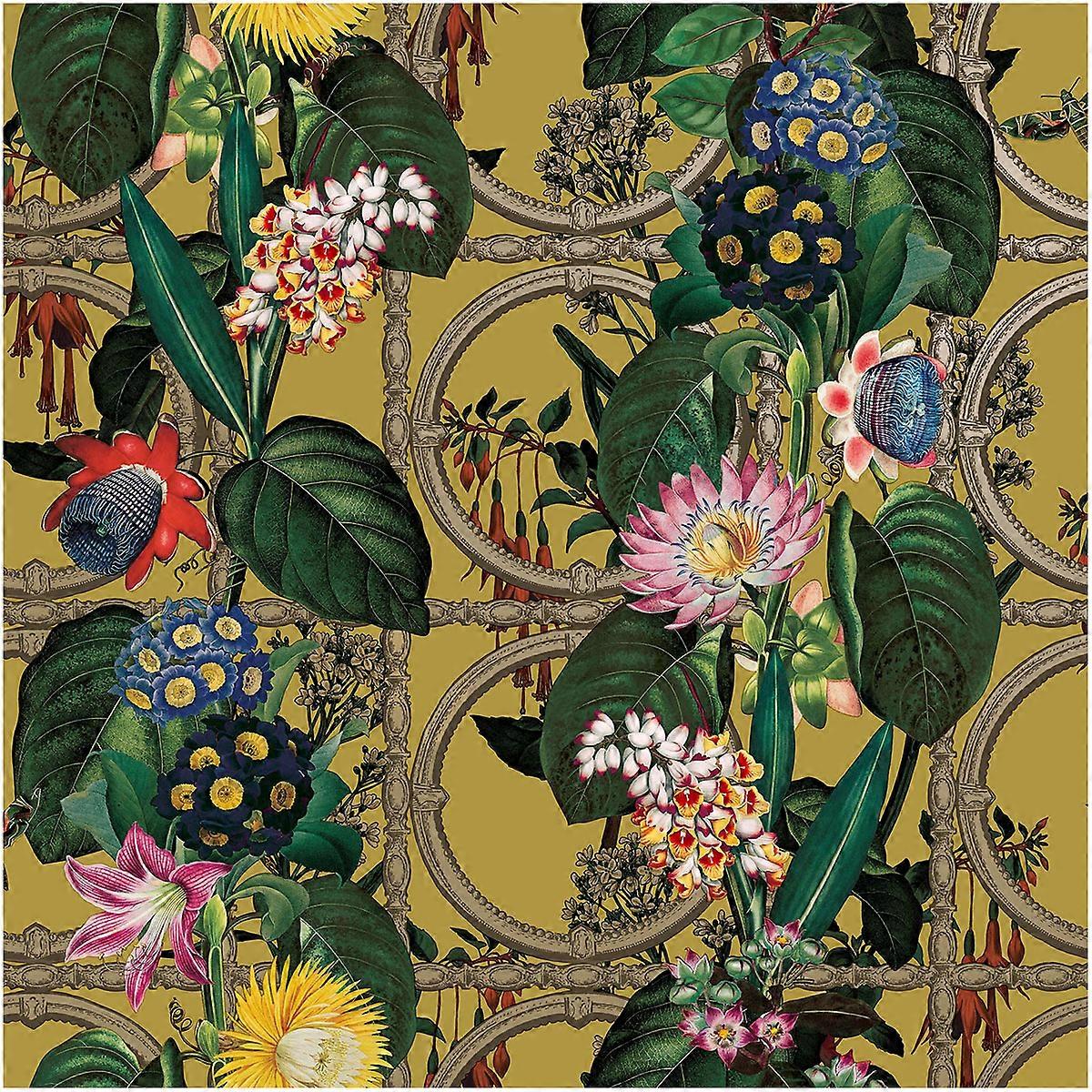 Alata Yellow/Multicoloured Wallpaper