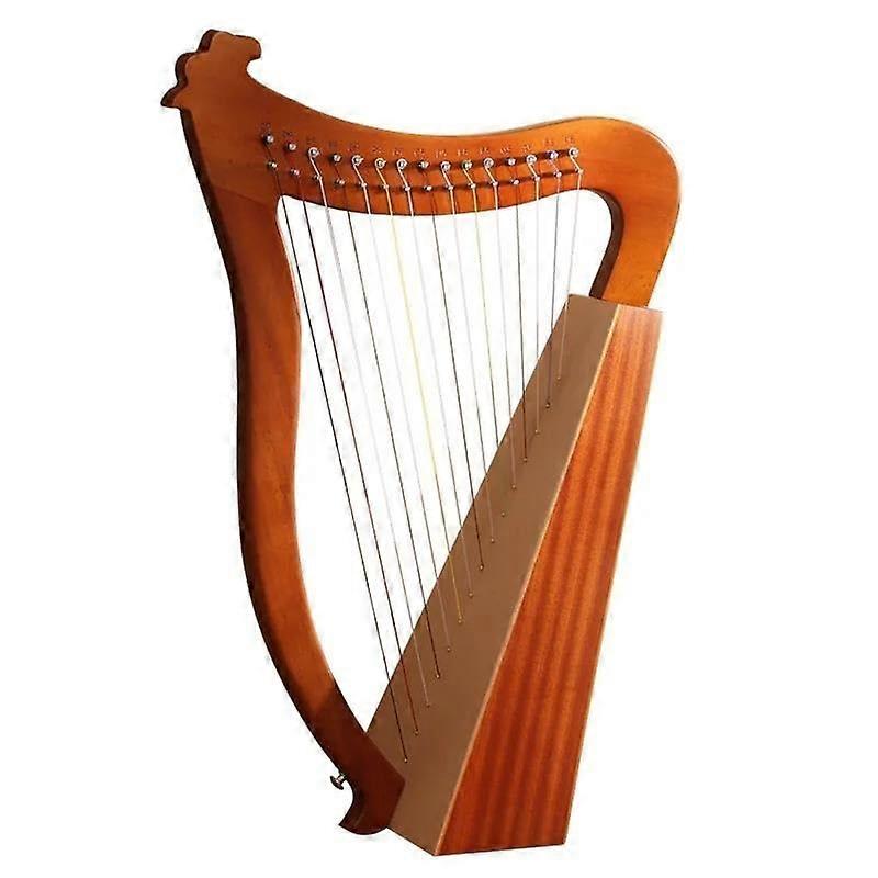 19 String Lyre Harp Solid Wood with Tuning Wrench, Warm Tone BeginnerFriendly Musical Instrument