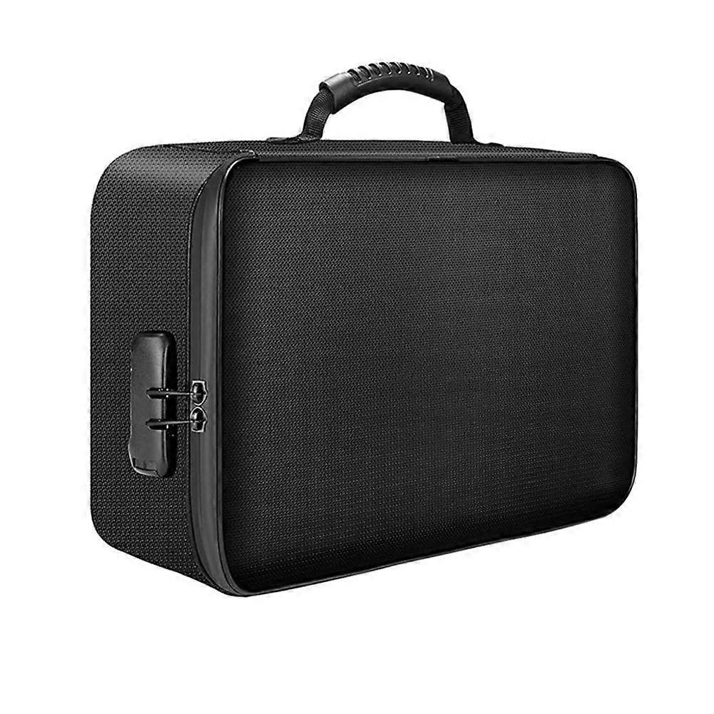 Large Fireproof Waterproof Document Storage Box with Lock and MultiPocket Organizer