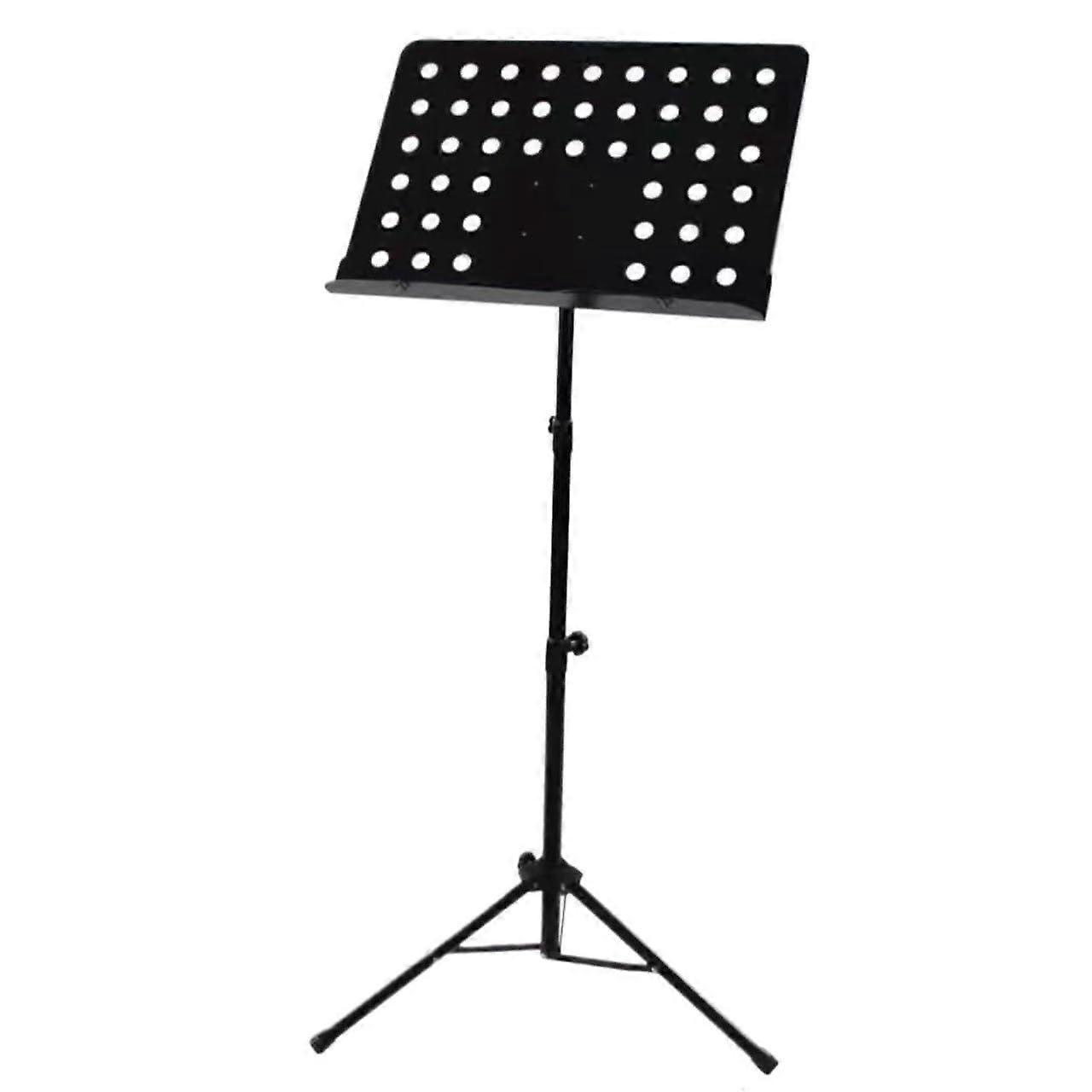 Adjustable Sheet Music Stand with Large Rotating Panel, Stable Base, Foldable for Home and Stage (Purple Black)