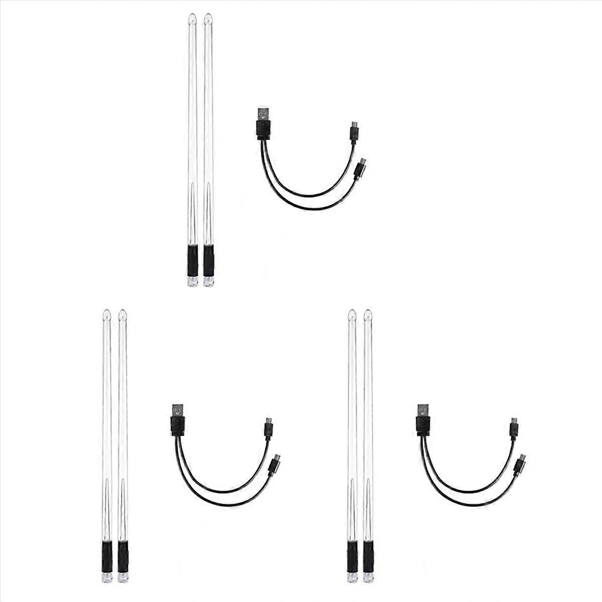 LED Light Emitting Drumsticks 15 Colour Gradient