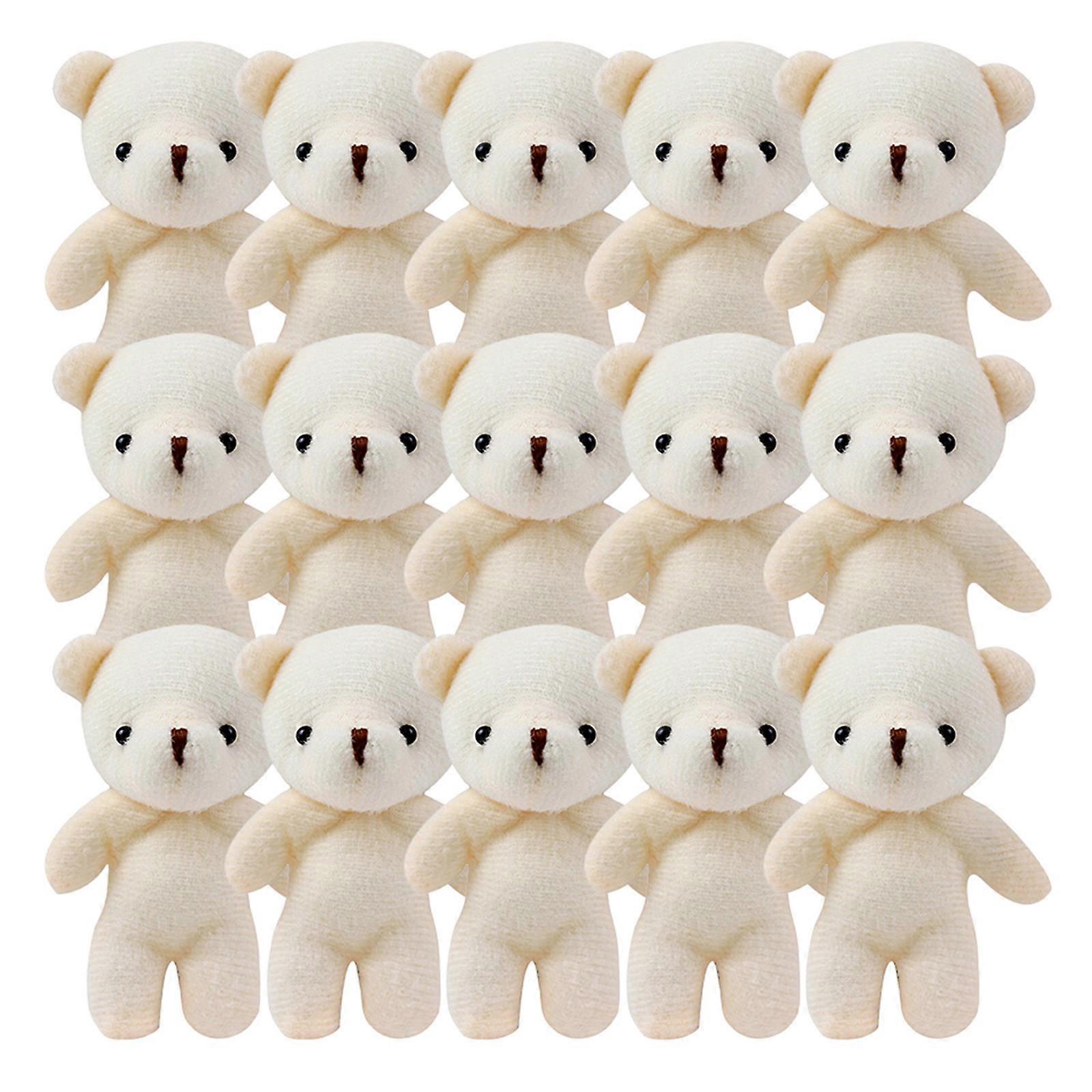 Tiny Stuffed Bears Soft Plush Bears Keychain Gift Giving 15Pcs