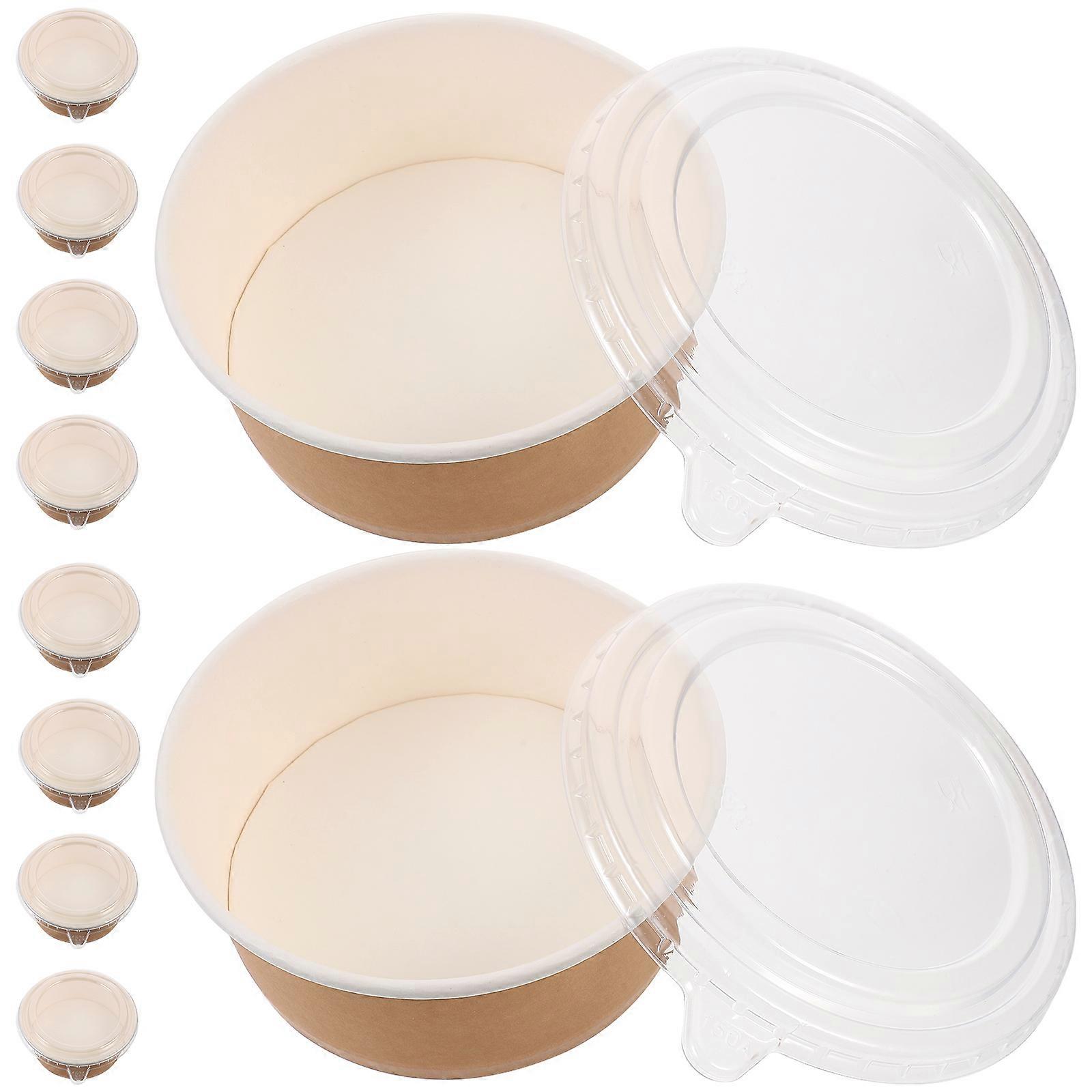 Kraft Paper with Lid 20Pcs for Meal Prep