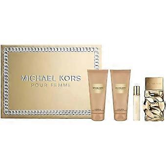 Michael Kors Pour Femme Gift Set 100ml EDP + 100ml Body Lotion + 100ml Shower Gel + 10ml EDP
