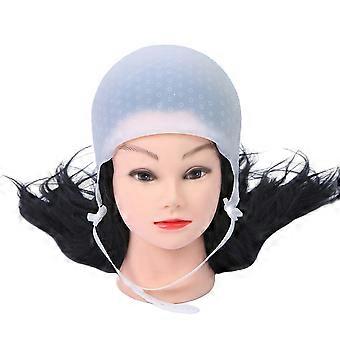 Hair Highlighting Hat with Needle Holes Professional Reusable Silicone Hairdressing Tool Adjustable