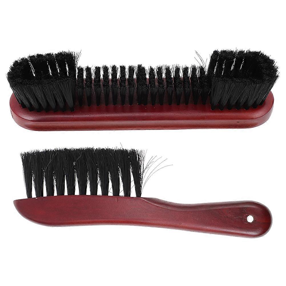 2Pcs Pool Table Brushes Billiards Pool Table Clean Brush Billiard Table Clean Tool (Red)
