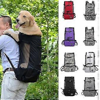 Breathable Adjustable Dog Backpack for Hiking Cycling, Reflective Travel Carrier for French Bulldog Pug