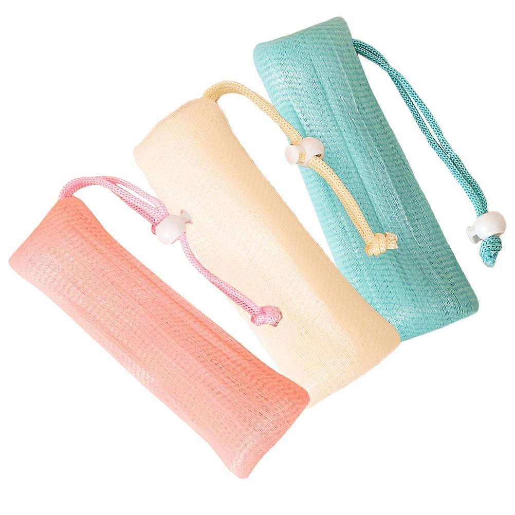 Soap Saver Bag for Bathing Cleansing 3Pcs Multi-Layer Mesh Storage Pouch
