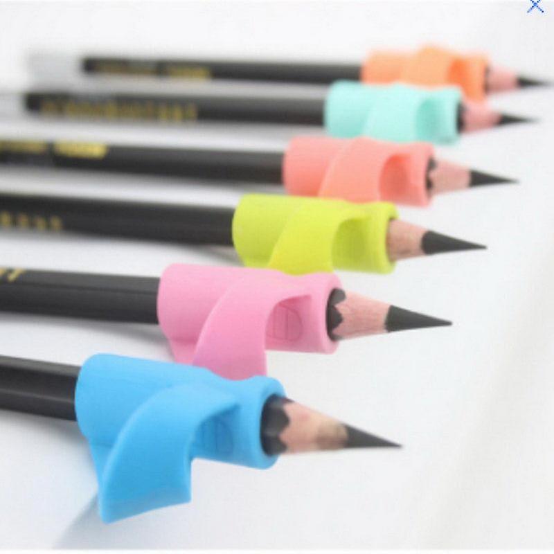 Children Pen Holder Silicone Material Correction Device Multi-color Optional Children Writing Good Helper
