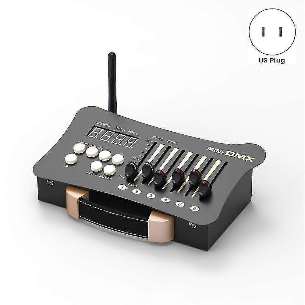 US Plug Mini Portable DMX 512 Controller Stage Lighting Controller Moving Moving Beam Light Controller Dimming Console simple