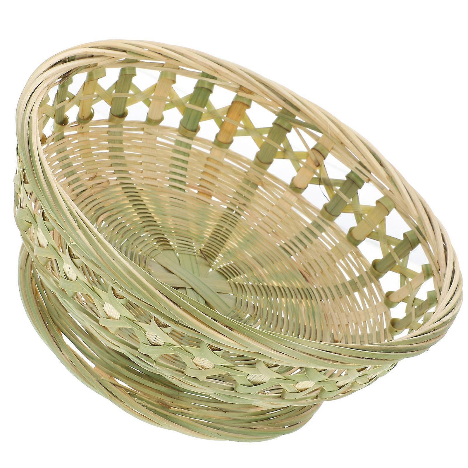 Bamboo Fruit Storage Basket for Daily Use Multi-Function Desktop Bread Basket