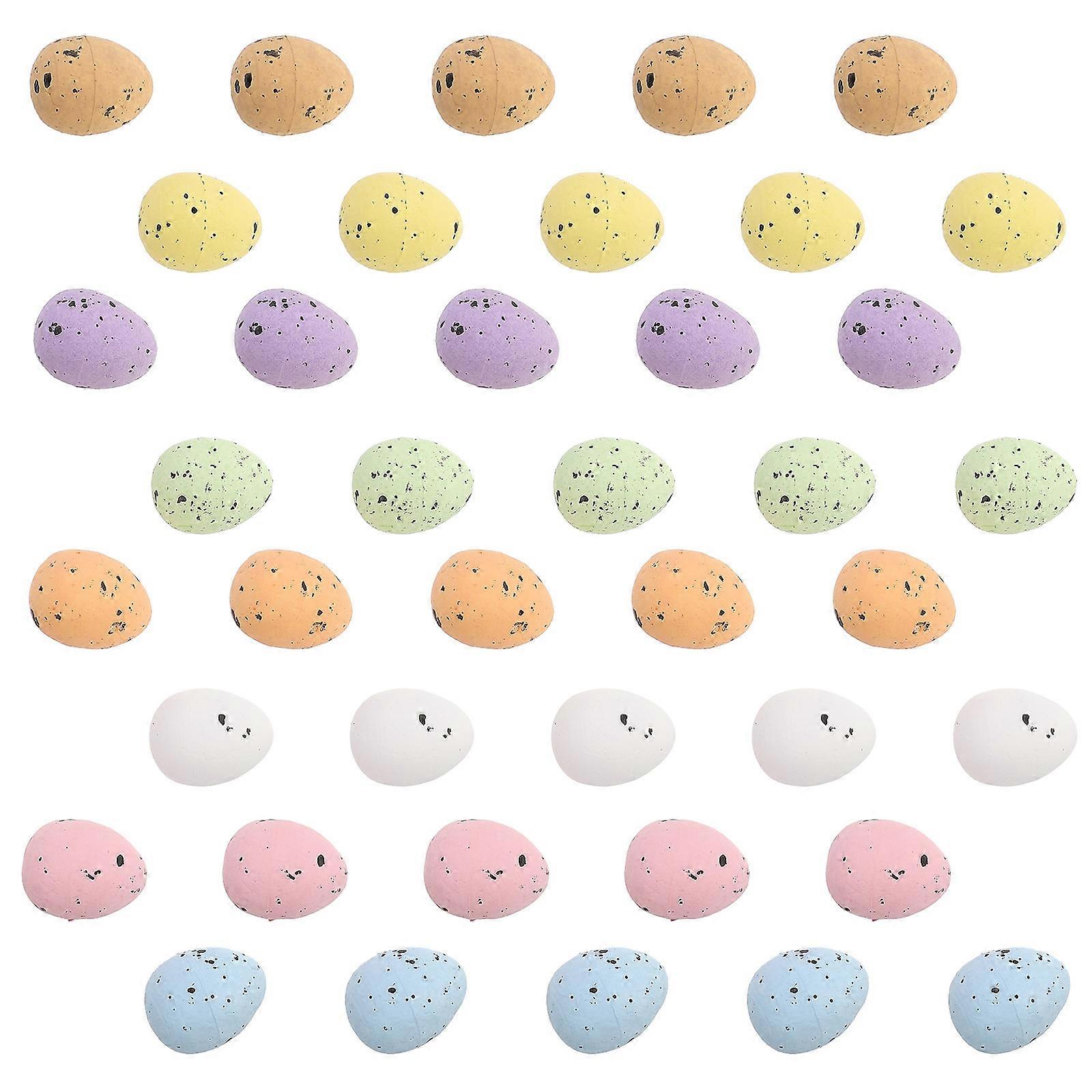 100Pcs Colorful Foam Egg Decoration for Easter Party Simulation Model