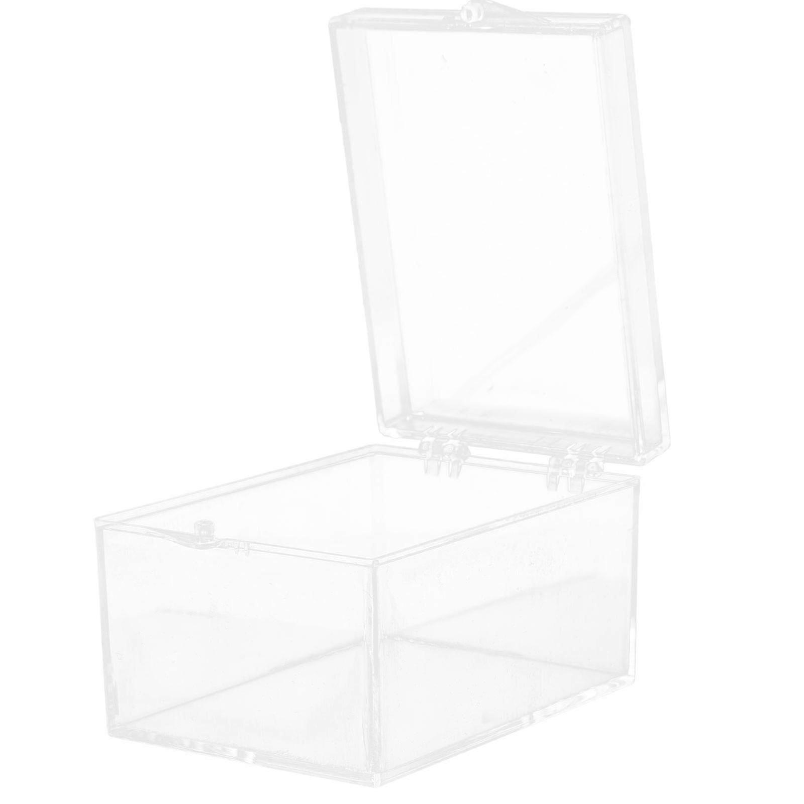 Plastic Transparent Small Specimen Display Box for Storage 3Pcs Mini Cases