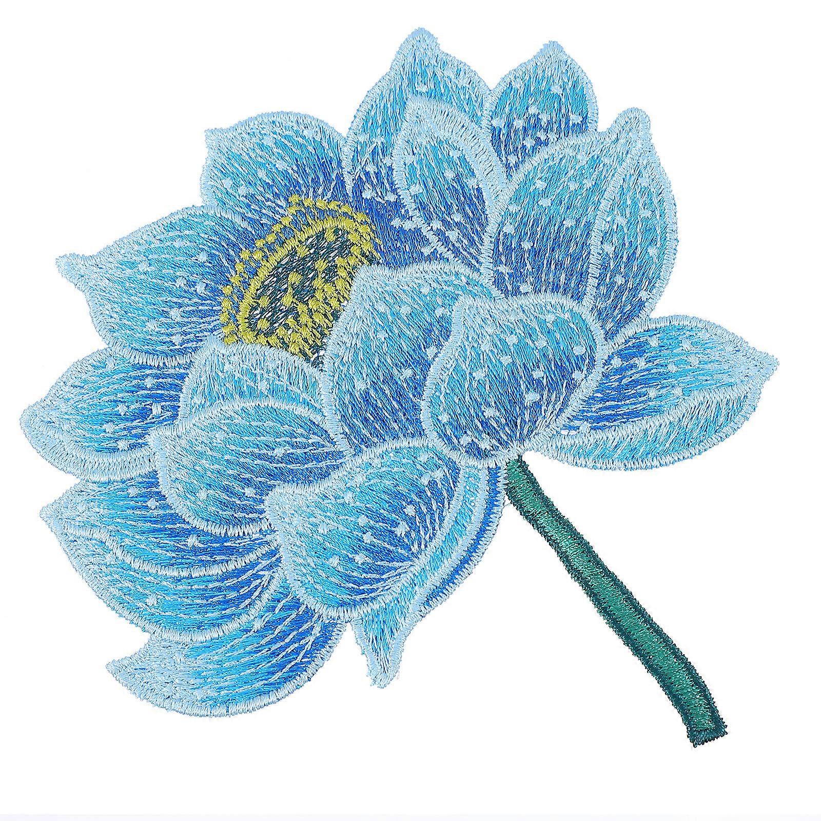 1pc Creative Embroidered Patch Pretty Lotus Patch Vêtements pratiques Patch
