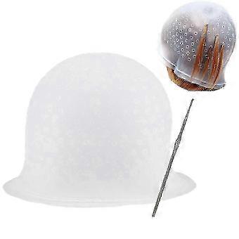Herbruikbare Siliconen Highlight Cap voor Haarkleuring met Metalen Haak, Frosting Cap voor Salon & Thuis Kappers