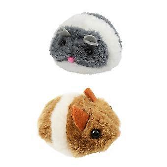 2Pcs Chat Souris Jouet Chat Tirant Jouet Squeaky Chat Taquinerie Jouet (Style Mixte)