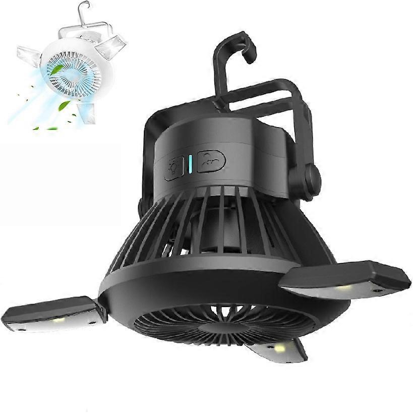 Solar-Campinglampe mit Ventilator und Mückenschutz