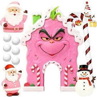 Christmas Grinch Golf Game Set - Candy Cane Club & 6 Balls for Festive Family Fun & Holiday Entertainment!