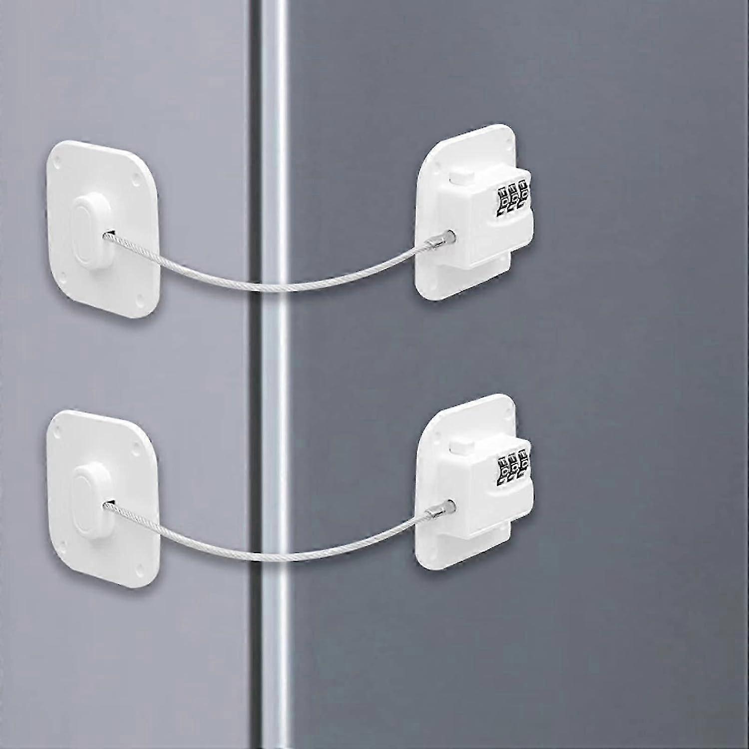 White Code Combination Fridge Door Lock (2 Pack)