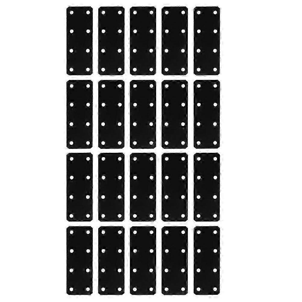 20pcs Flat Straight Brace Bracket Solid Mending Plate Repair Fixing Replacement