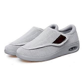 Wide Adjusting Soft Comfortable Shoes Orthopedic Walking Shoes For The Old Breathable Hook-and-loop
