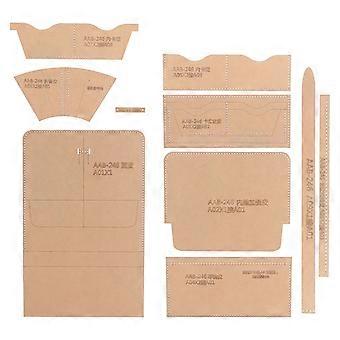 10 stuks acryl sjabloon voor groei portemonnee leer patroon DIY transparante knutselspullen