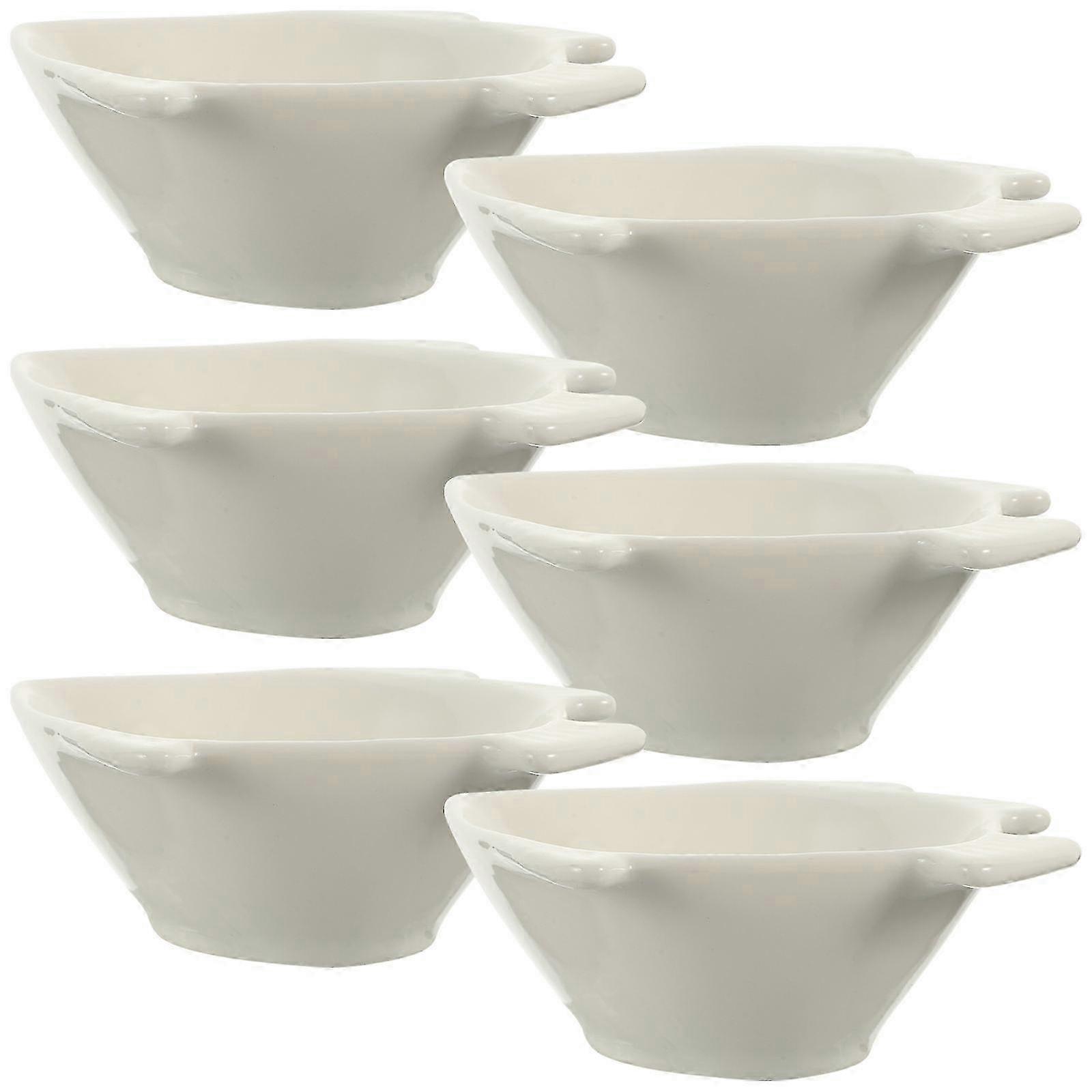 6pcs Creative Ceramic Dipping Bowls Multi-functional Sauce Dishes Appetizer Serving Dish compatible with Dining