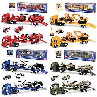 Creative Engineering Car Toy Pull Back Action Green Model for Children