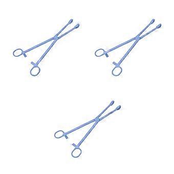 Pet Stool Clamp Plastic Tool for Cleaning Use 3Pcs Sky-Blue Design