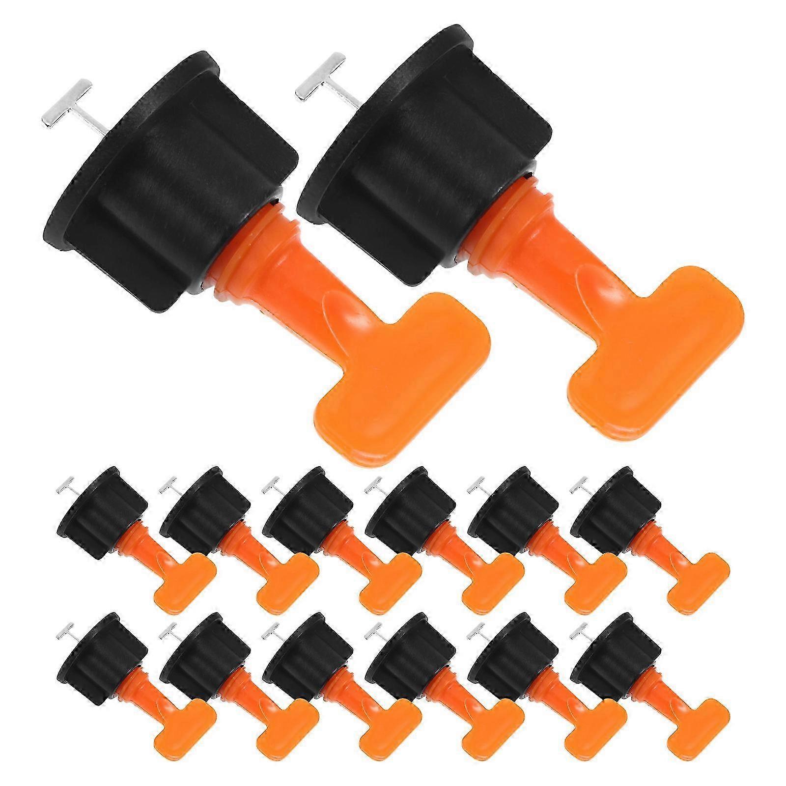 50 Sets Ceramic DIY Tool Plastic Tile Leveling System Reusable Tile Levelers Orange