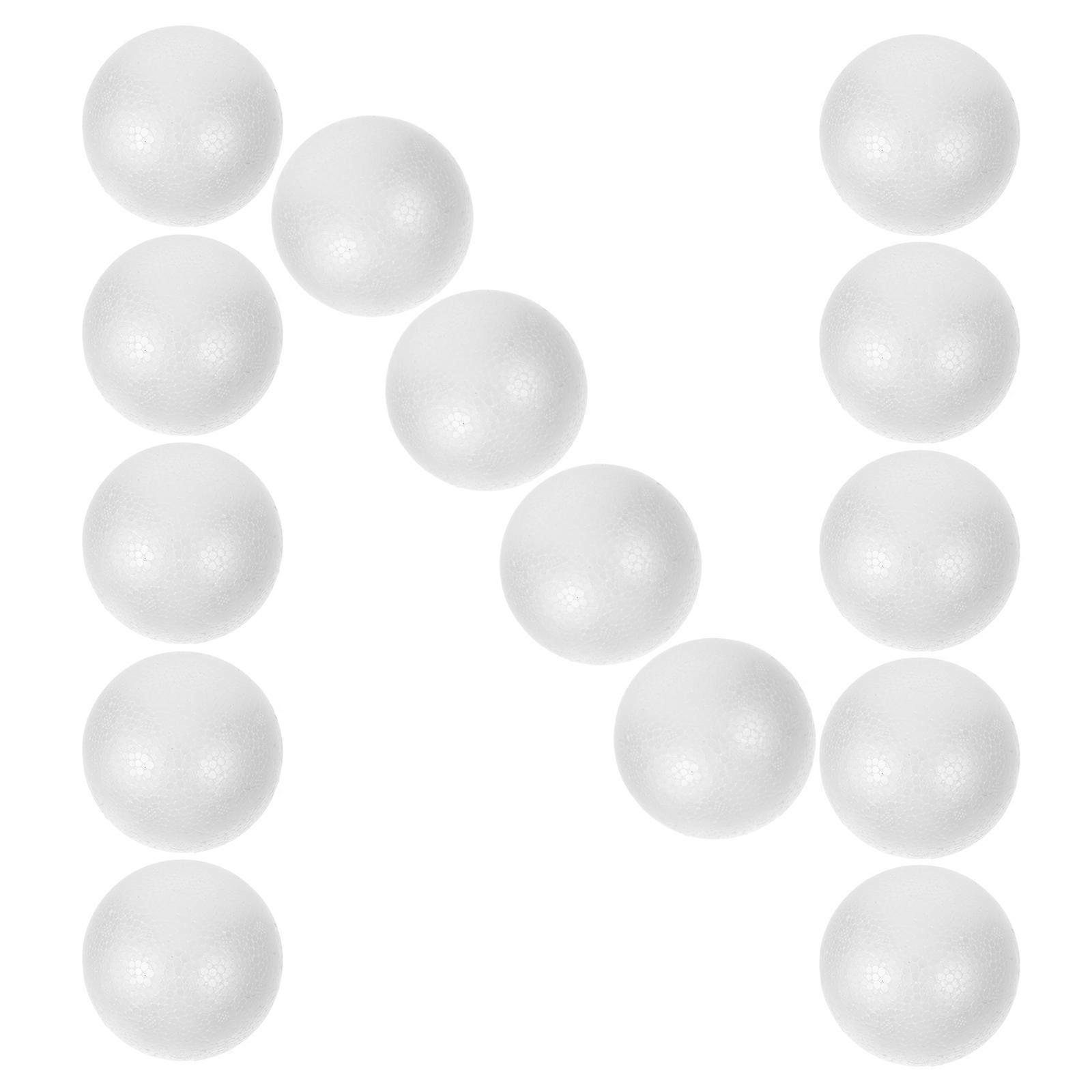 15Pcs 8cm Modeling Craft Solid Polystyrene Balls Round Spheres Wedding Decoration DIY Stuff(White)