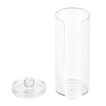 Bote de rangement ronde transparente en acrylique pour cotons