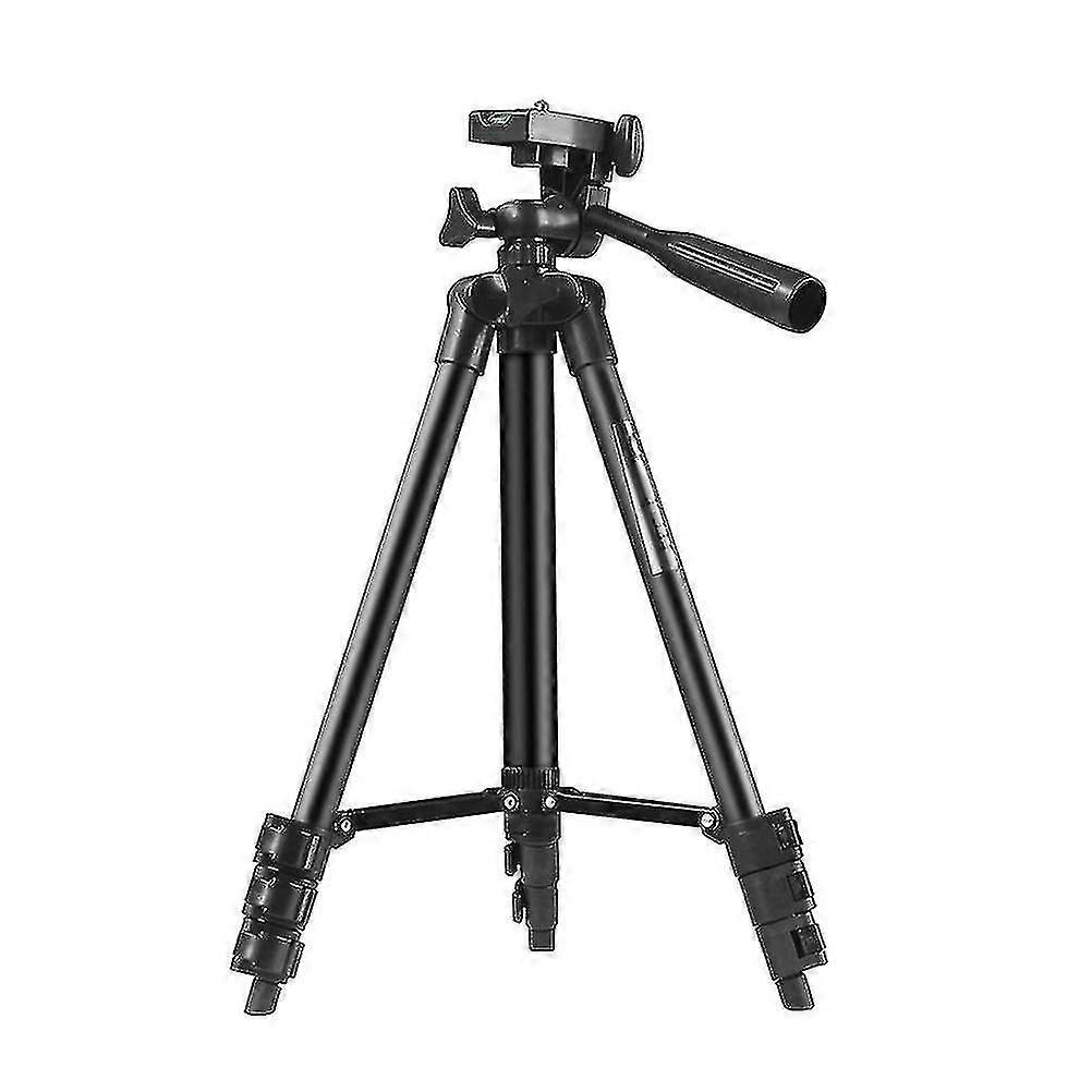 Mini Camera Tripod, Projector Stand, Aluminum Alloy Adjustable 1.5m, Multi-functional Outdoor Live Streaming Fishing Bracket Black