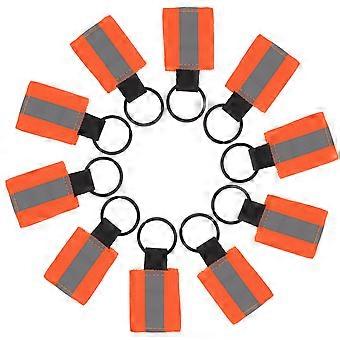 10pcs reflektierende Schlüsselanhänger Tags reflektierende Reißverschluss Pulls stilvolle Anhänger Schlüsselanhänger Reflektoren