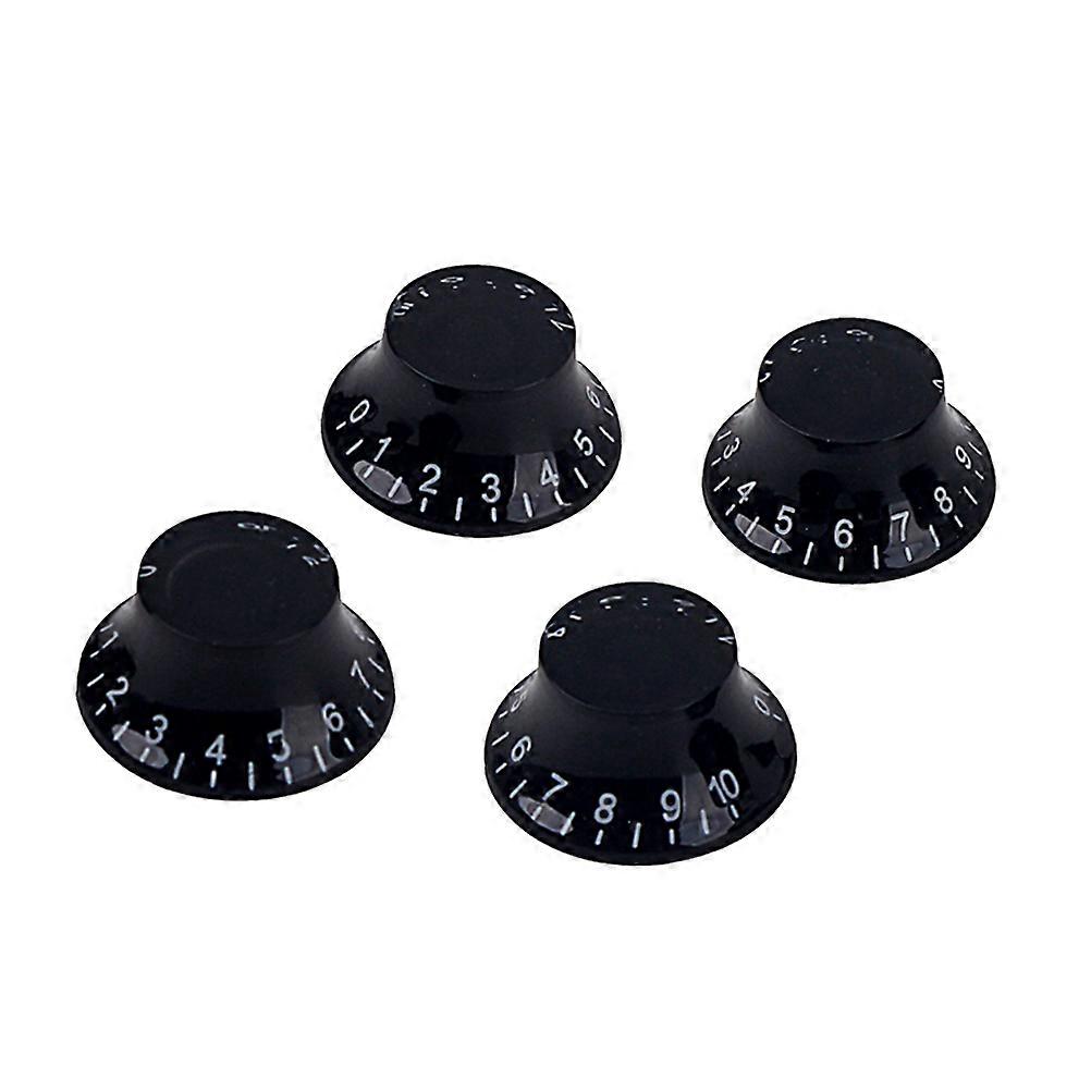 4pcs Round Guitar Knobs Volume Tone Control Knobs Rotary Knobs Epiphone Style Electric Guitar Parts Replacement GD29 (Black)