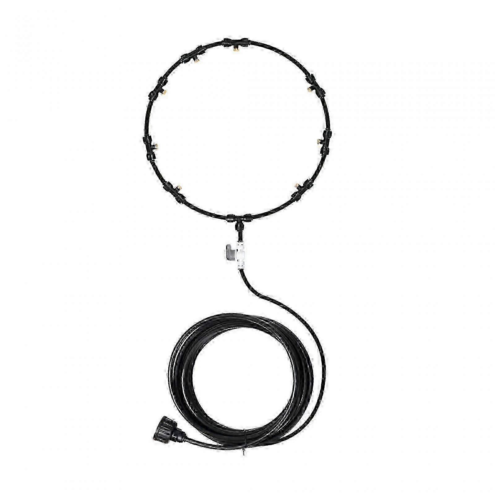 Portable Misting Cooling System Sprinkler compatible with Landscaping Irrigation Outside