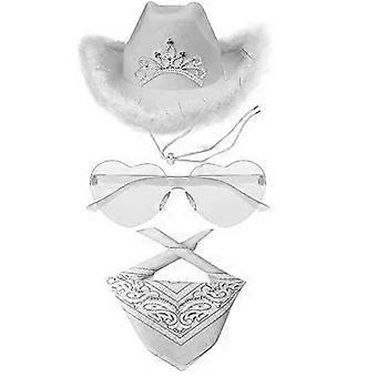 Cowboy Hat - Cowboy Hat With Trim And Adjustable Neck Strap, Fits Most Ladies And Men, Perfect For Bachelorettes, Play Dress Accessories, Themed Parti